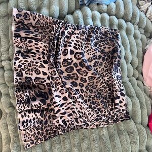 Princess Polly Pink and Black Leopard Ruffle Mini Skirt